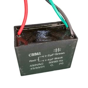 Capacitor 450VAC 2+4MFD Polipropileno Quadrado