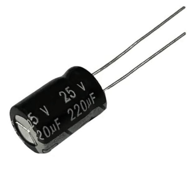Capacitor Eletrolítico Radial 220uf x 25V